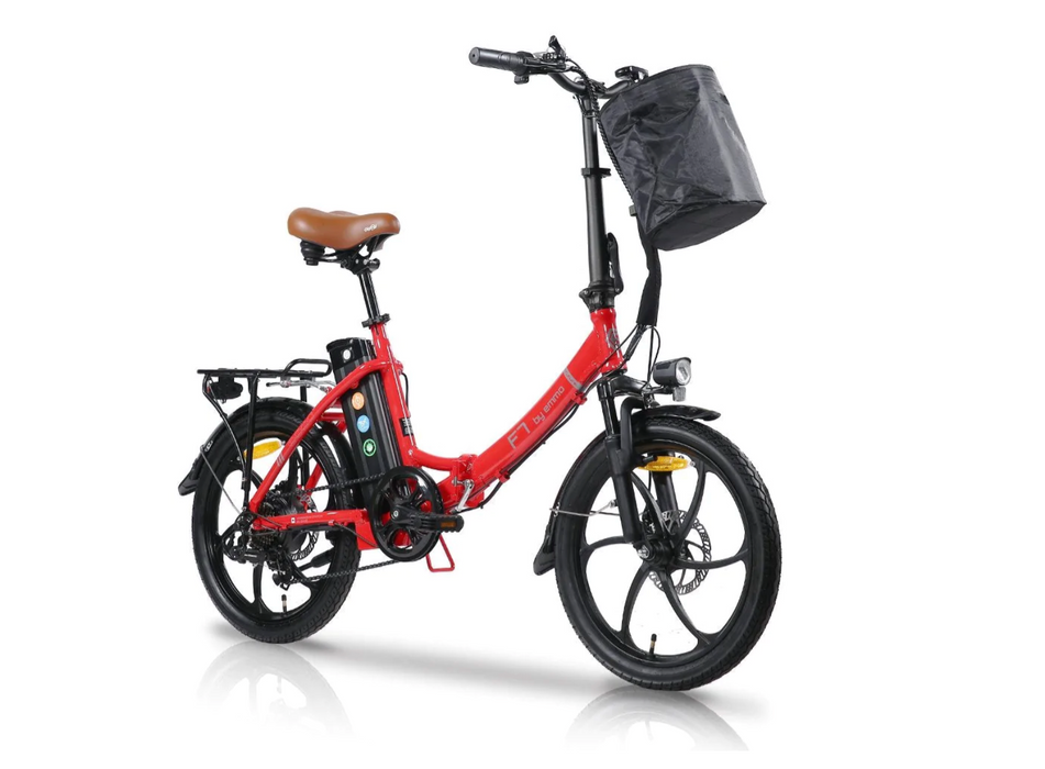Emmo F7 S3 Folding Electric Bike Fully Assembled in Red