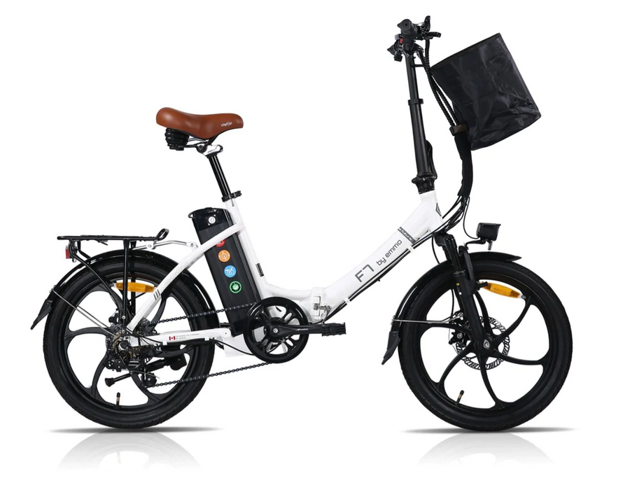 Emmo F7 S3 Folding Electric Bike Fully Assembled in White